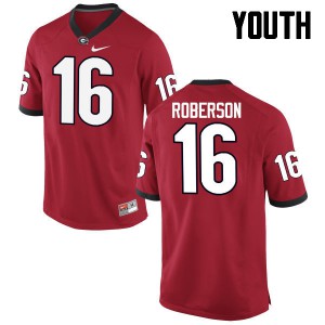 Youth Caleeb Roberson Red Georgia Bulldogs #16 Stitched Jersey